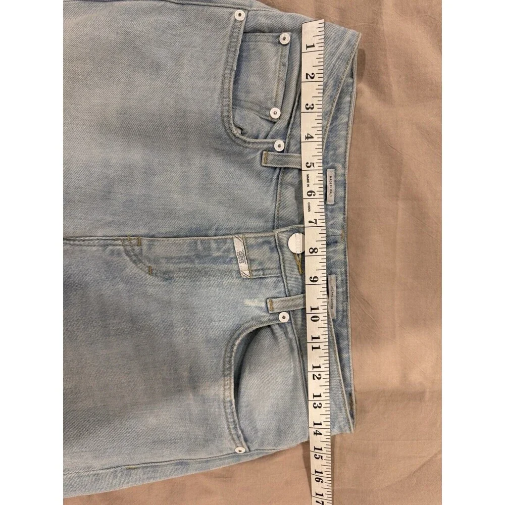 Closed Renton Womens Jeans Italy Light Blue Distressed Size 28 High Rise Cotton - Picture 6 of 10